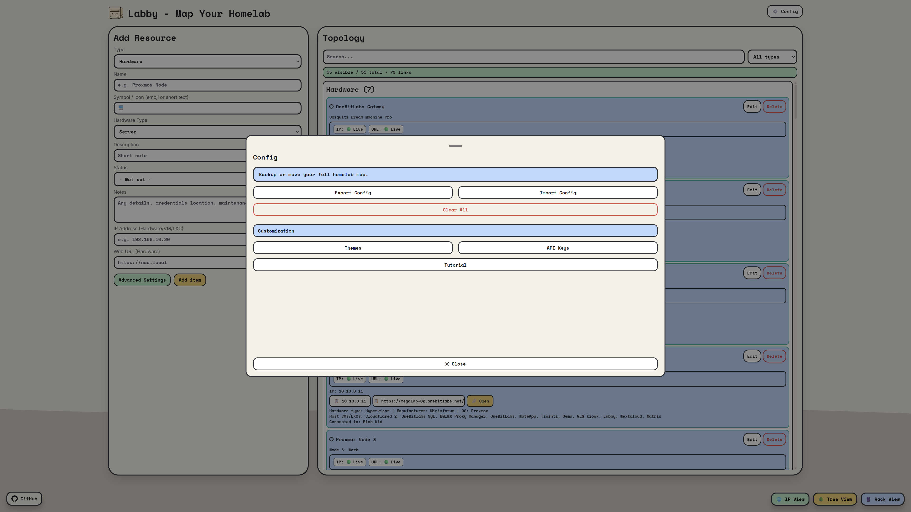 Config Menu